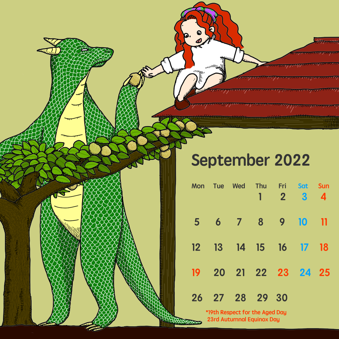 2022 calendar 09