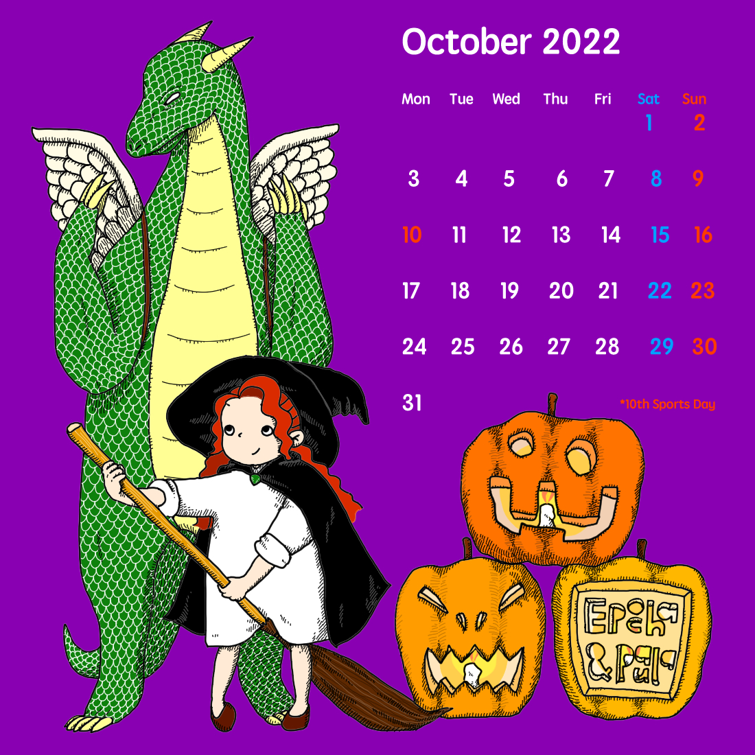 2022 calendar 10